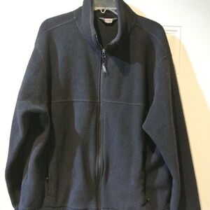 MENS XL BLACK FLEECE EDDIE BAUER POLARTEC ZIP JACKET